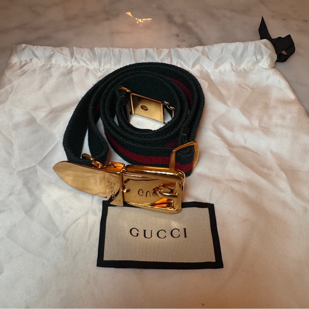 Gucci Sylvie Web Canvas Strap Belt